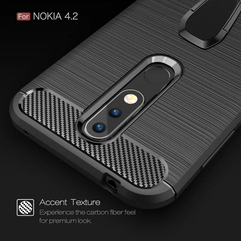 Корпус из углеродного волокна для Nokia 2,2 3,2 6,2 4,2 9 Pureview 7,1 3,1 5,1 6,1 7 Plus 6 2018X6X5X71 телефонные чехлы с кольцом-держателем крышки