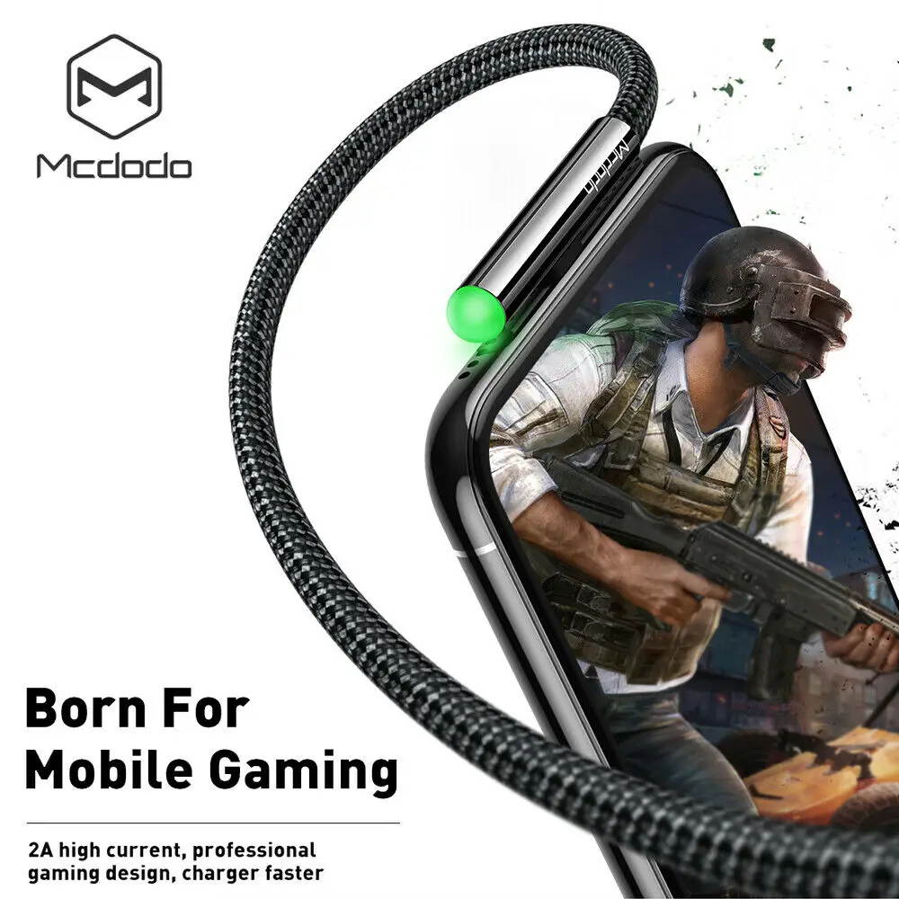 Mcdodo для iPhone 11 pro X 8 7 Plus Lightning-USB кабель 90 градусов для iPhone кабель 2A Быстрая зарядка кабель для передачи данных для мобильного телефона