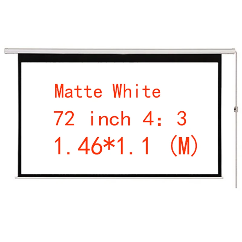 

Thinyou Matt White 72 inch 4:3 Electric Motorized HD Projector Screen with Remote Control Up Down For Home Office