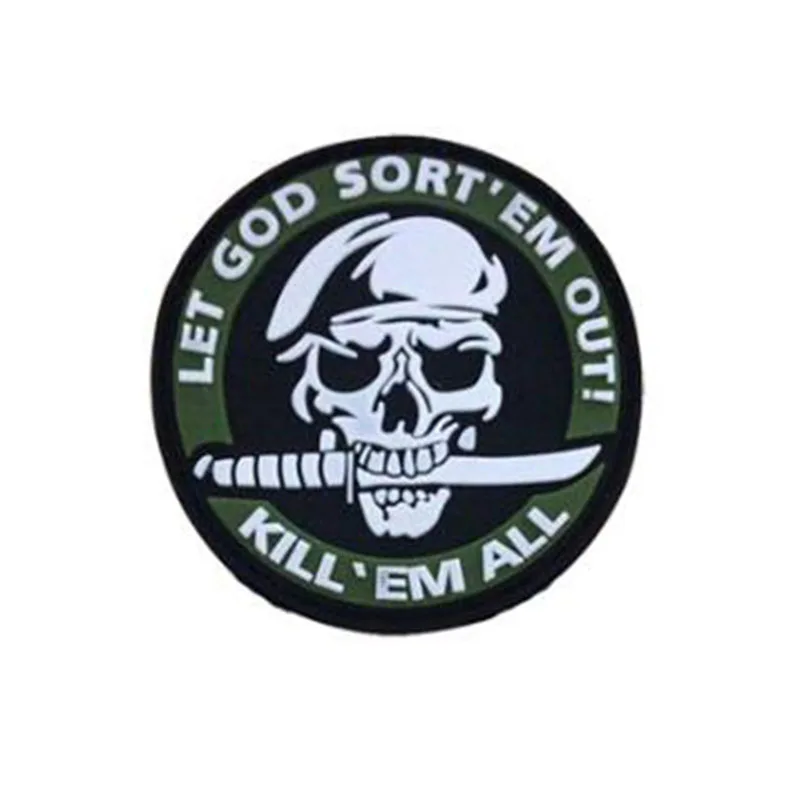 3D убивает все ПВХ нашивки Let God type Em Icon Военная Тактическая Боевая декоративная