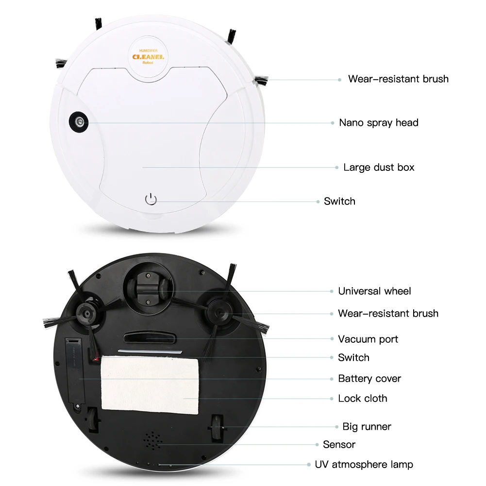 

Household Intelligent Robot Vacuum Cleaner Multi-function 5-in-1 Cleaning Machine Intelligent Sweeping Cleaner For Dropshipping