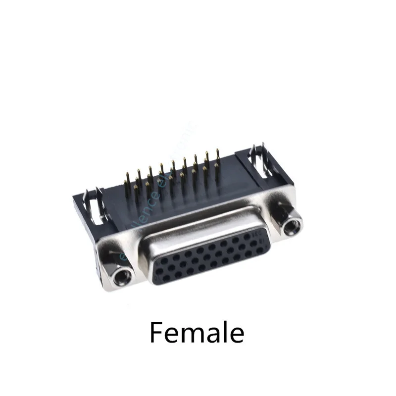 

5 шт./партия, разъем D-sub DB26 HDR26, штекер Male/Female, 26-контактный 3-рядный, правый угол, порт, терминал, прорыв