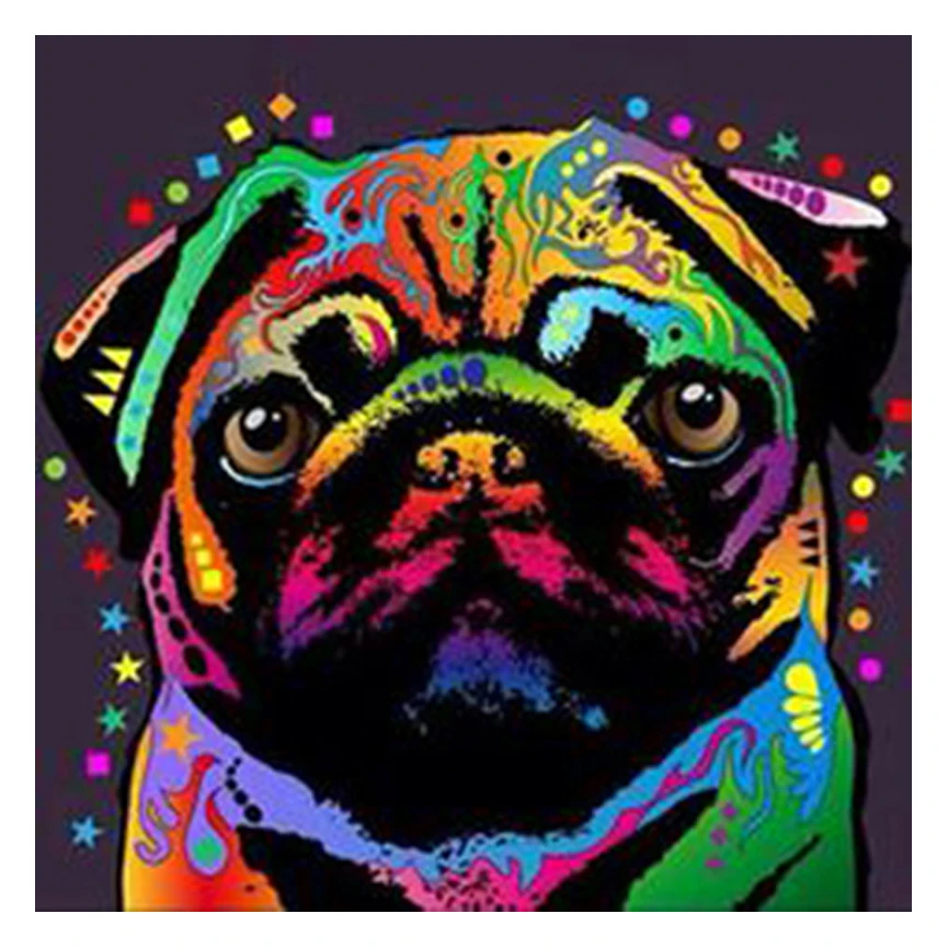 5D DIY Diamond Painting &quotdog&quot Full circular Of Rhinestones Embroidery Cross stitch Wall Sticker Home Decor | Дом и сад