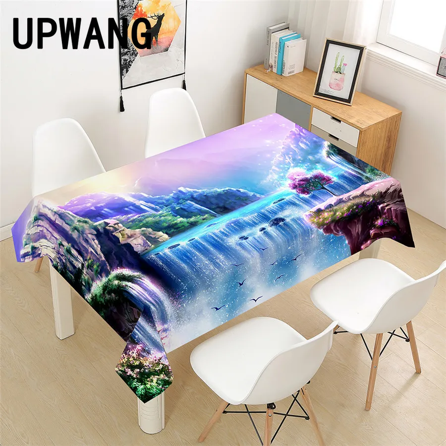 

Настенная Скатерть «Водопад» с рисунком леса