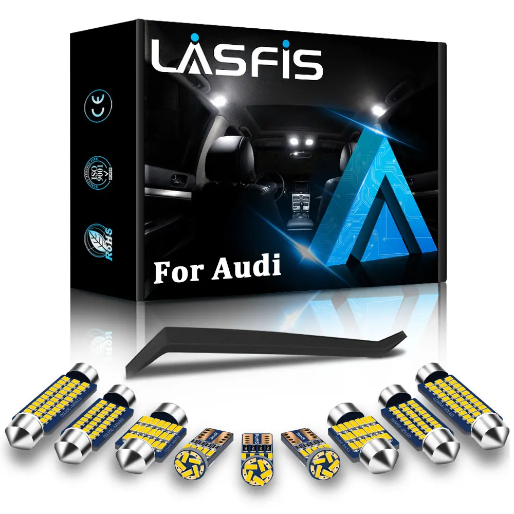 

LASFIS Car LED Interior Light License Plate Lamp Canbus For Audi A3 8L 8V 8P A4 B5 B6 B7 B8 A5 8TA 8T3 A6 C5 C6 C7 A7 A8 D2 D3