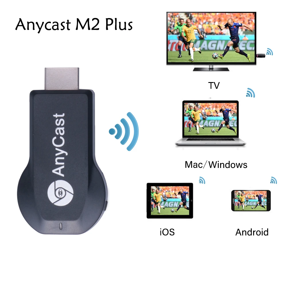 Адаптер Anycast M2 Plus Miracast TV Stick Wi Fi дисплей зеркальный приемник адаптер Chromecast