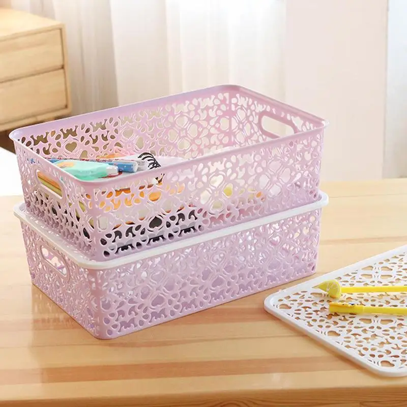 

High Quality Hollow Desktop Underwear Storage Supplies Household Box Box Bra Underwear Storage Plastic Drawer Storage A3V9