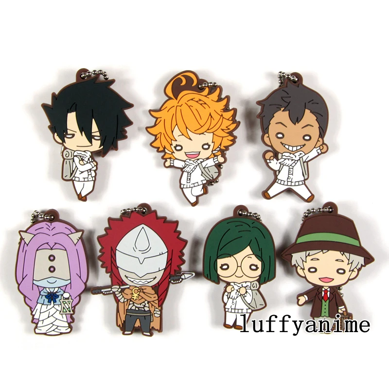 

The Promised Neverland Rubber Strap Pendant Mascot Emma Norman Ray Gilda Don Mujika Sonju Anime Phone Strap Keychain