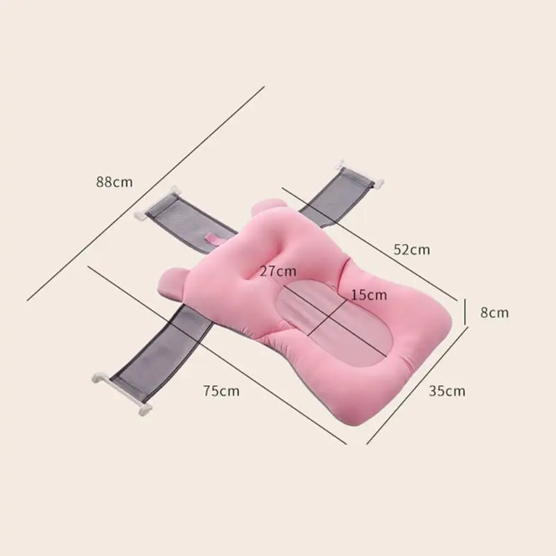 Baby Shower Bath Tub Pad Non-Slip Bathtub Seat Support Mat Newborn Safety Security Cushion Foldable Soft Pillow | Мать и ребенок