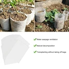 Нетканые мешки для питомника, 100 шт., 3 размера, биоразлагаемый пакет для выращивания растений, горшки для сада, Прямая поставка