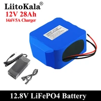 liitokala 12v 30ah 28ah deep cycle lifepo4 rechargeable battery pack 12 8v life cycles 4000 with built in bms protection 14 6v5a