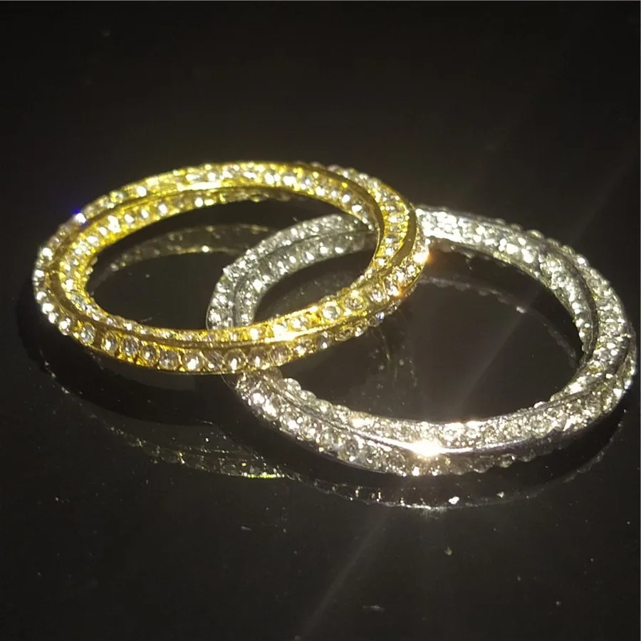 

Luxury White Zircon Wedding Rings for Men Women Inlay Crystal Cocktail Party Women's Ring Engagement Ring Bridal Jewelry Gifts