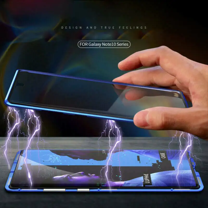 Magnetic Adsorption Glass Case For Samsung Galaxy S8 S9 S10 Plus S10E Note 10 9 8 A50 A70 A7 A9 A8 A10 A20 A30 Phone over