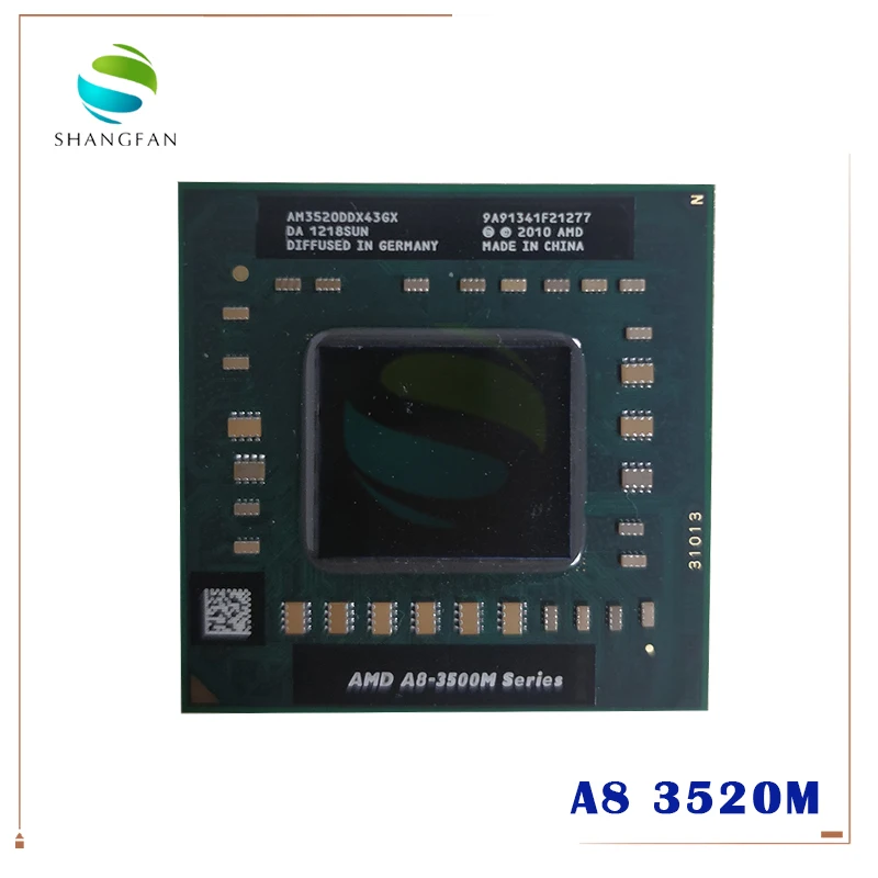 

AMD Laptop CPU A8 3500M Series A8 3520M A8-3520m AM3520DDX43GX A8-Series Socket FS1 CPU 4M Cache/1.6GHz/Quad-Core