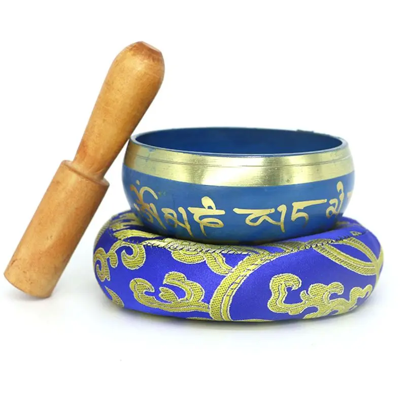 

Blue Copper Buddha Sound Bowl Yoga Tibetan Singing Bowl Religion Belief