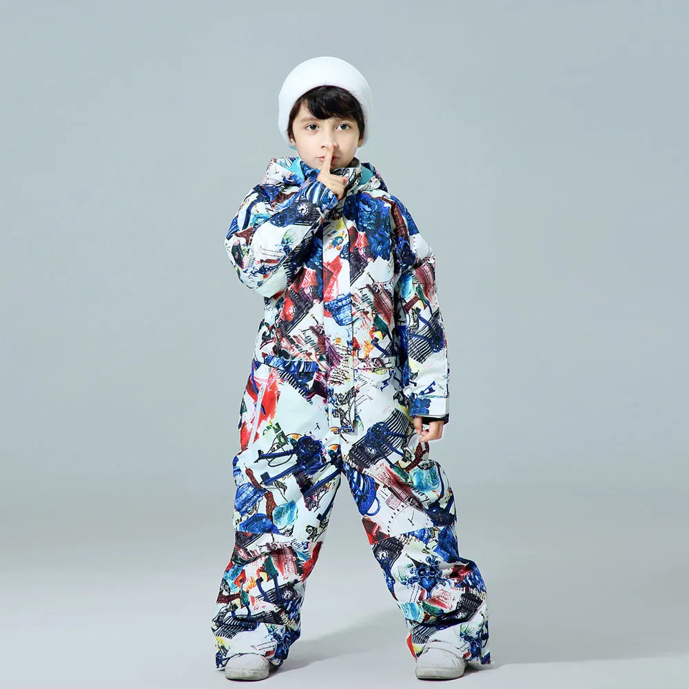 Новинка Детский Теплый дождевик для зимы до-30 температур с принтом Детские