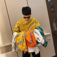 mens sweater of printed for casual round neck coat loose leisure the new listing letter fashion sport tidal current