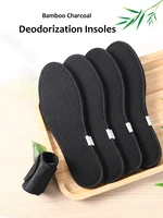 deodorant foot insoles bamboo charcoal insert light weight mesh breathable shoe pad insert suction perspiration insole