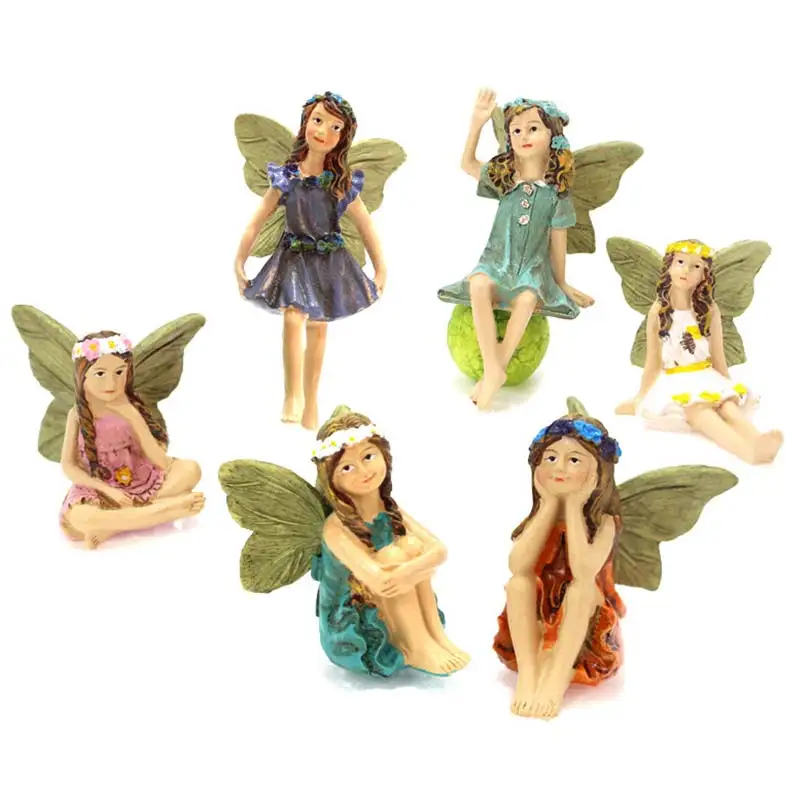 Миниатюрные сказочные фигурки 6 шт. аксессуары для украшения улицы или дома