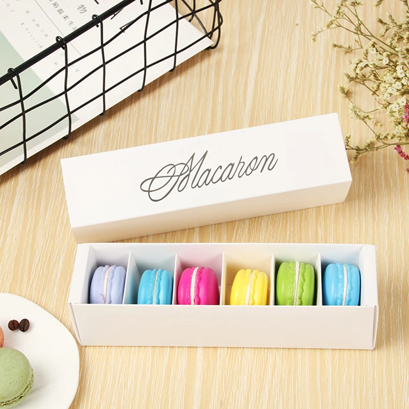 5 шт. бумага Macaron торт Коробки Рождество Свадебная вечеринка украшения выпечки