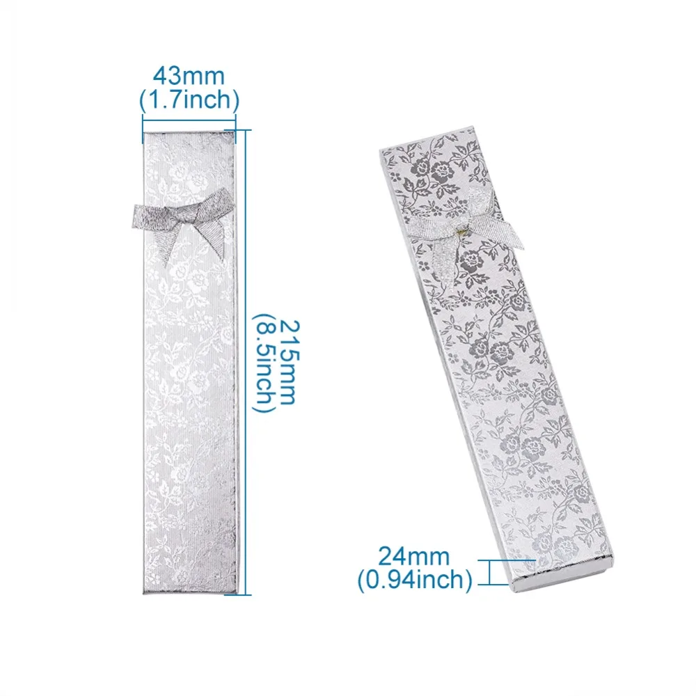 12 шт. прямоугольные картонные Длинные ожерелья с бантом/Ювелирные