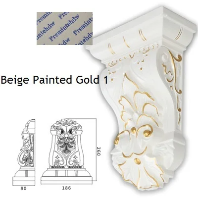 Европейская пластиковая стальная композитная рельефная корбель Corbels архитектурная мебель Украшение Золото Серебро антикварная ручная роспись - Цвет: 10