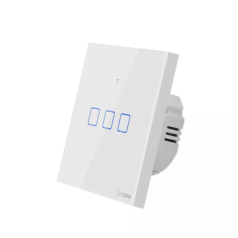 SONOFF WI-FI настенный выключатель 1/2/3 интеллигентая(ый) переключатель TX серия РЧ пульт дистанционного управления, настольная лампа, светодиодная лампа светильник переключатель умный дом Настенные переключатели