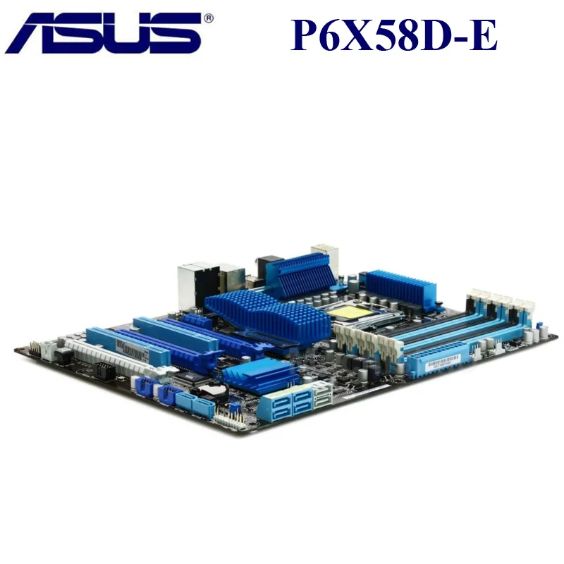 Verkauf Asus P6X58D-E Motherbaord Intel X58 Core I7/Core I7 Extreme LGA 1366 DDR3 24GB SATA III Original Desktop Asus X58 Mainbaord Verwendet