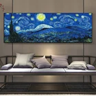 Знаменитая Звездная ночь, фотообои для гостиной, домашняя Настенная картина, декор Ван Гога