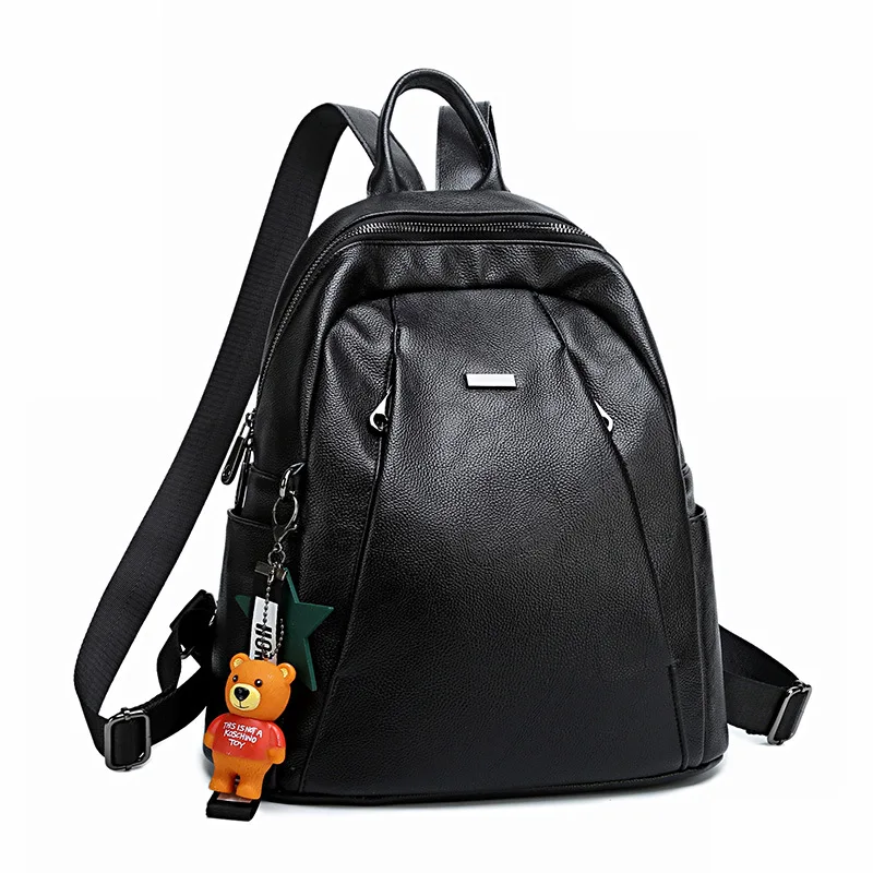 Роскошный кожаный рюкзак женская сумка с заклепками брендовая