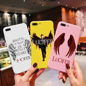 american tv degenerate angel lucifer phone case for iphone 11 pro 6 6s 5 se x xr xsmax 7 8 plus matte colorful tpu fundas cover free global shipping