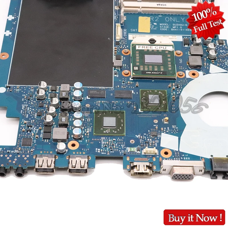 NOKOTION материнская плата для ноутбука samsung R425 NP-425 материнская плата BA41-01181A BA92-06034A BA92-06034B HD4500 512MB DDR2 тестирование
