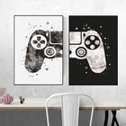 Игровая Картина на холсте для мальчиков, настенные художественные плакаты, печать, геймпад, иллюстрация, Настенная картина для детской комнаты, домашний декор