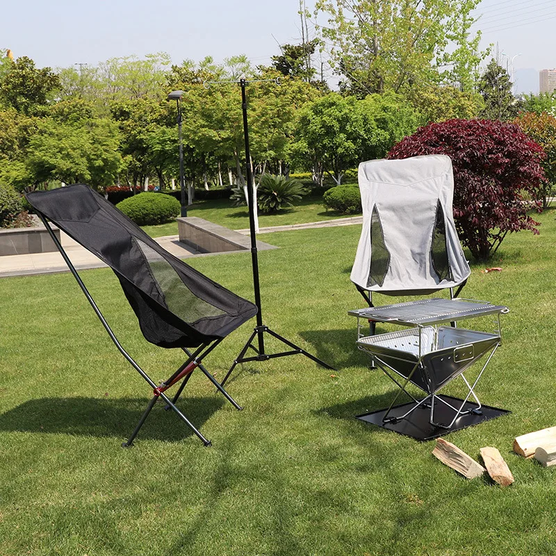 구매 Relax 초경량 접이식 비치 의자, 접이식 피크닉 휴대용 야외 캠핑 의자 알루미늄 합금 낚시 의자