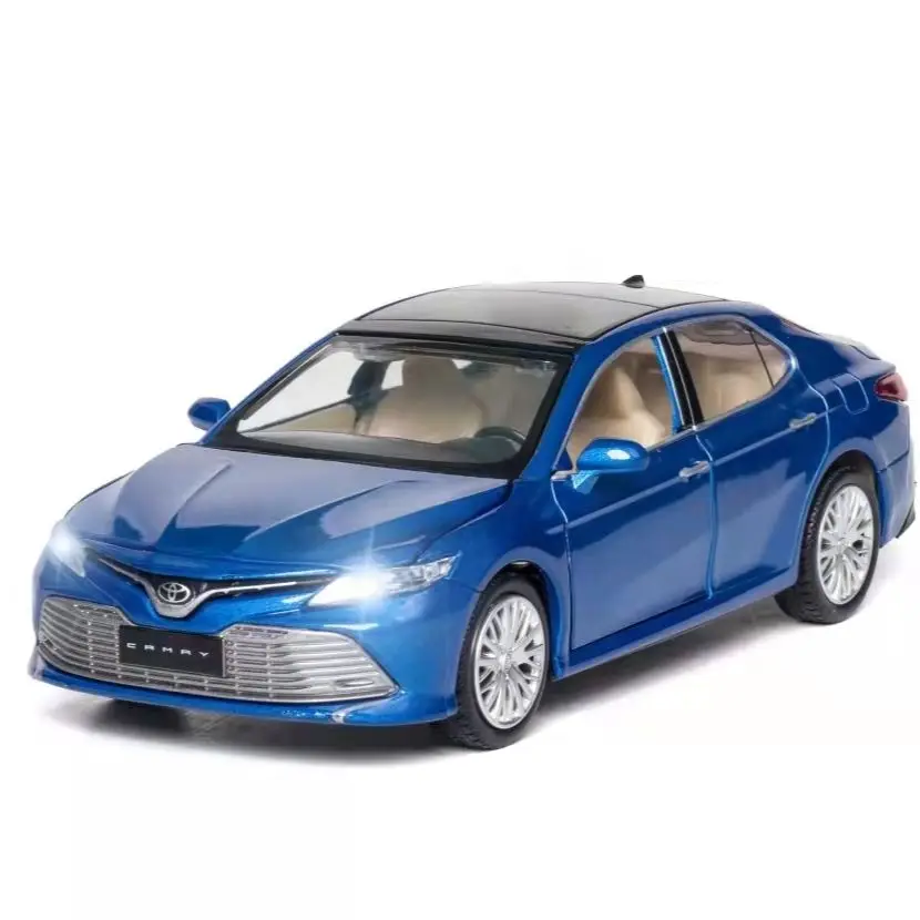 

1:32 Toyota Camry украшение для автомобиля из сплава, управление звуком светильник, четыре двери, открытая игрушка, подарок
