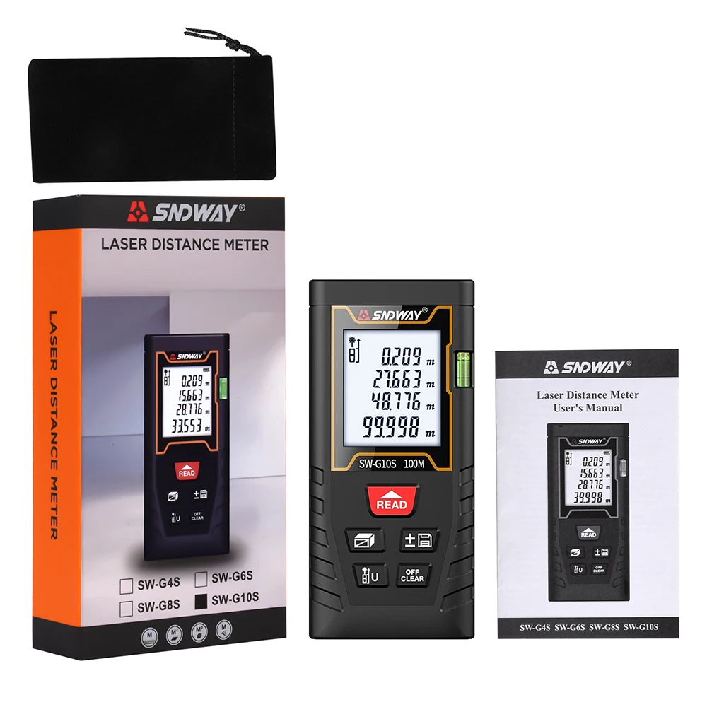 

Original SNDWAY 99 Laser Distance Meter Rangefinder 40-100M