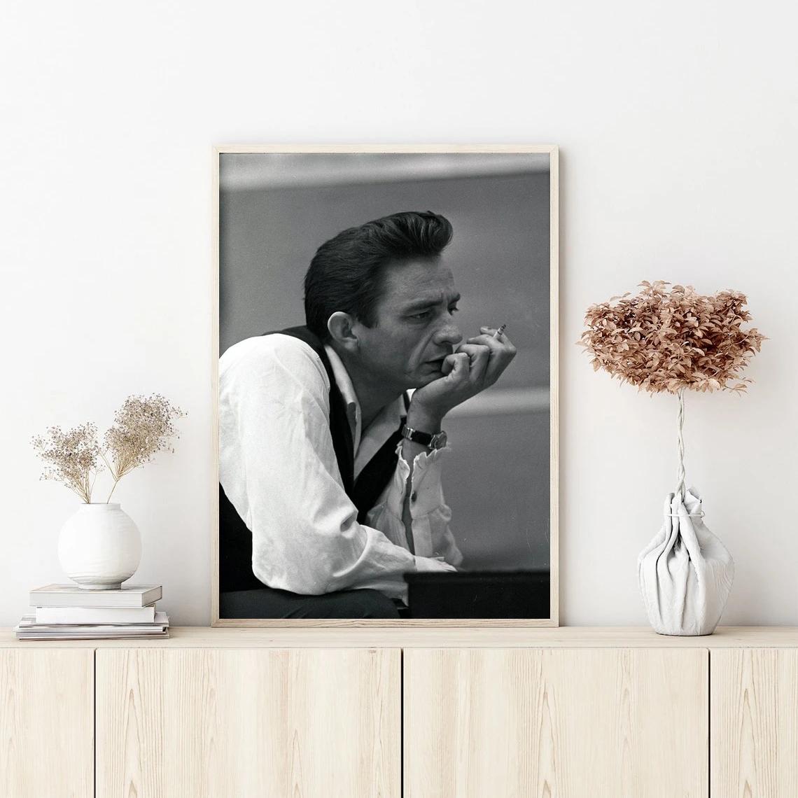 

Johnny Cash Print High Quality Music Poster Wall Art Canvas Painting Bedroom Living Room Home Decoration (No Frame)