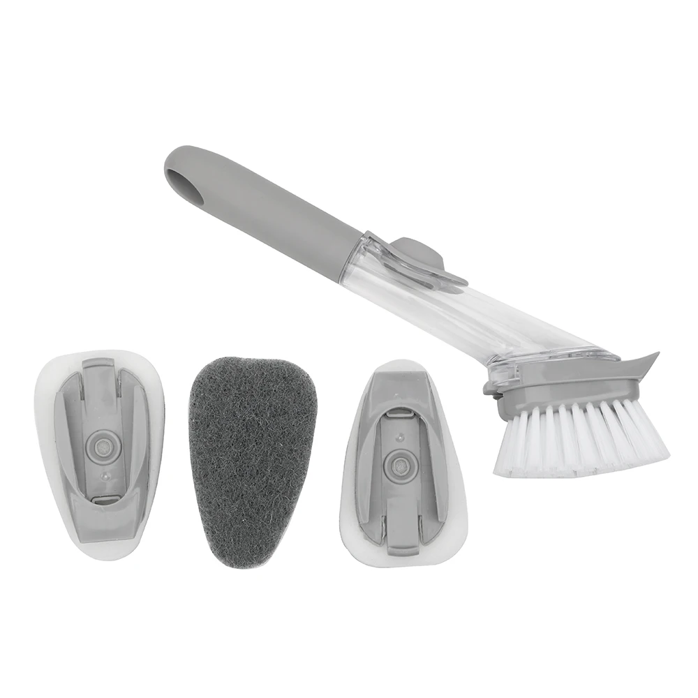 

Kitchen Cleaning Brush Set Creative Tablewares Wash Tool Set Long Handle Automatically Add Liquid Sponge Brushs
