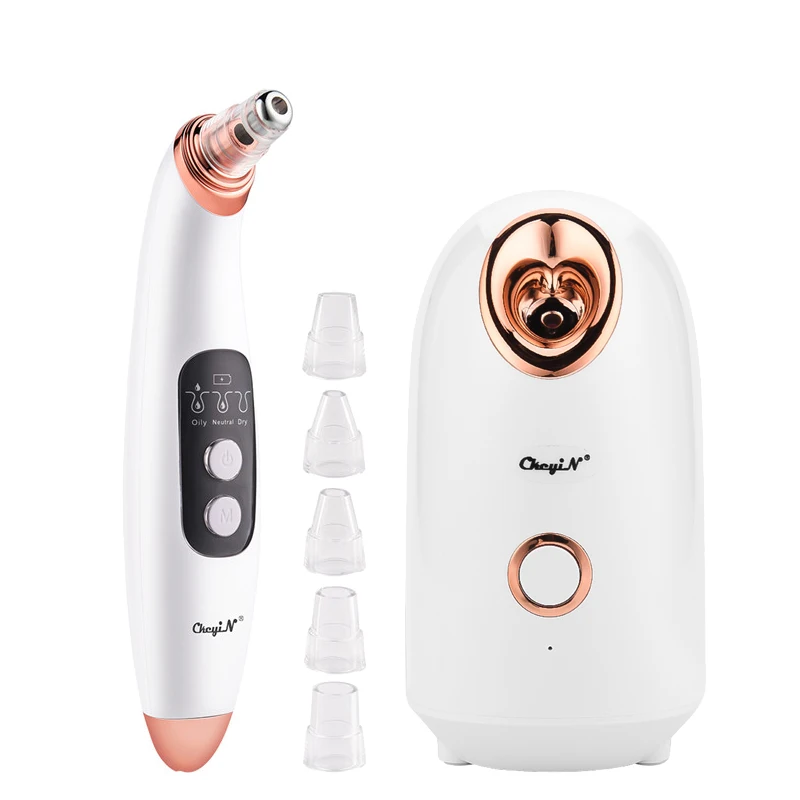 

Nano Mist Facial Steaming Hot Face Steamer Sauna Spa Humidifier Sprayer+Vacuum Blackhead Remover Pore Deep Cleanser Skin Care