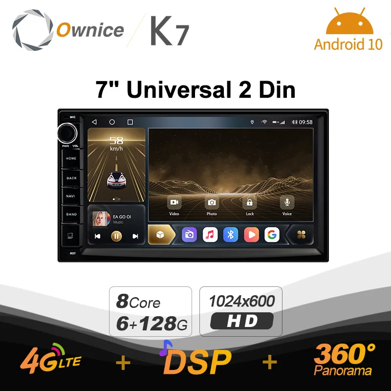 Автомагнитола K7 Ownice стерео система на Android 128 6 ГБ ОЗУ 10 0 Гб ПЗУ для Toyota Nissan VW Auto Audio