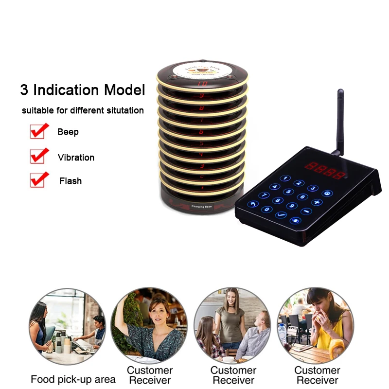 Пейджер для ресторана официантка в очереди водонепроницаемый гостевой зуммер