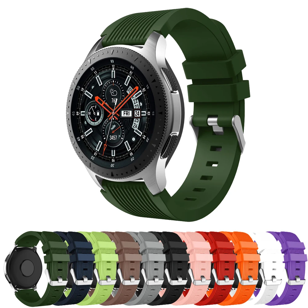 

Silicone Strap For Samsung Galaxy Watch 46mm Gear S3 Classic Frontier Official Replacement Watchbands Galaxy Watch 3 45mm 22mm