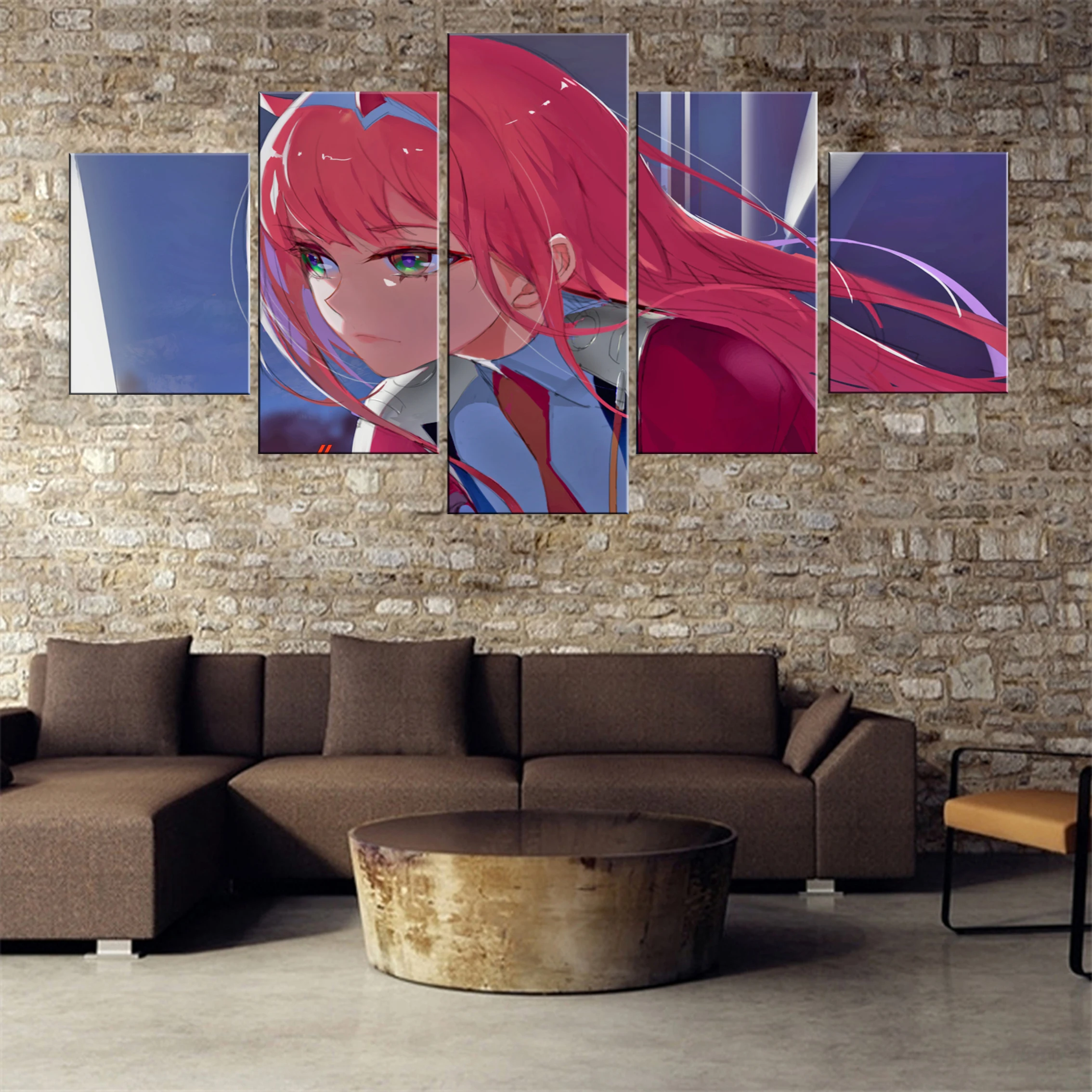

Anime D in the FRANXX ZERO TWO 5 Pieces Canvas Painting Poster HD Printed Home Wall Decoration Modern Artwork Modular