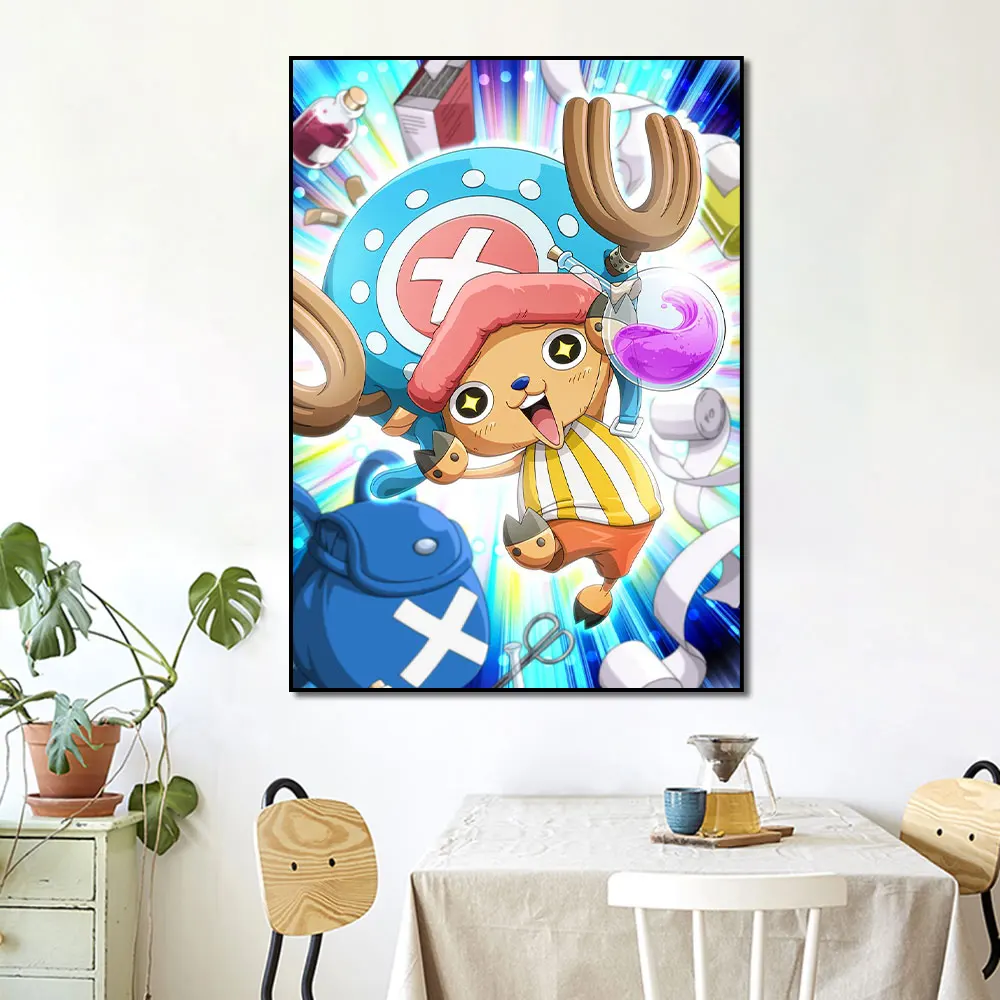 

One Piece Anime Tony Tony Chopper Poster Wall Art Decoration Canvas Painting Cuadros Mural Home Kids Room Decor