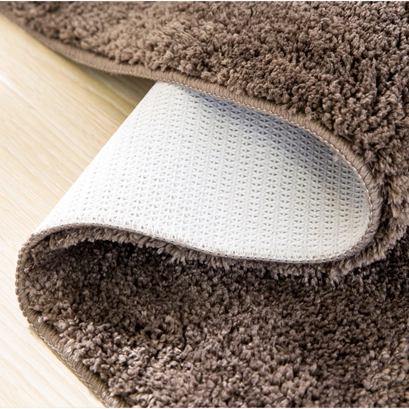 

Bathroom Mat Bath Thick Plush Carpets Superfine Fiber Toilet Rug Water Absorption Non-Slip Lavatory Bedroom Floor Area Rugs