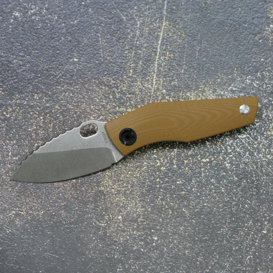 Brown G10 TIGEND SJ75 складной нож D2 blad titanium+ CF/G10 Ручка для кемпинга на открытом воздухе средство для охоты нож для фруктов тактика выживания EDC инструмент - Цвет: Brown G10