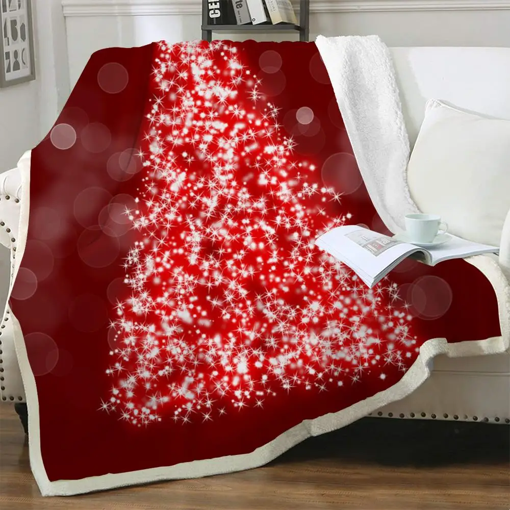 

Одеяла для рождественской елки NKNK, рождественское постельное белье, красное уличное покрывало с 3D принтом, покрывало для кровати, одеяло из ...