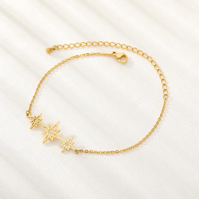 Женские браслеты шармы с сияющими звездами вечерние ювелирные изделия из