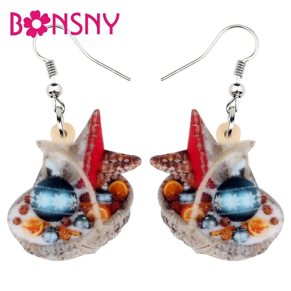 Bonsny акриловые рождественские Звездные Мячи корзина женская девочка детская