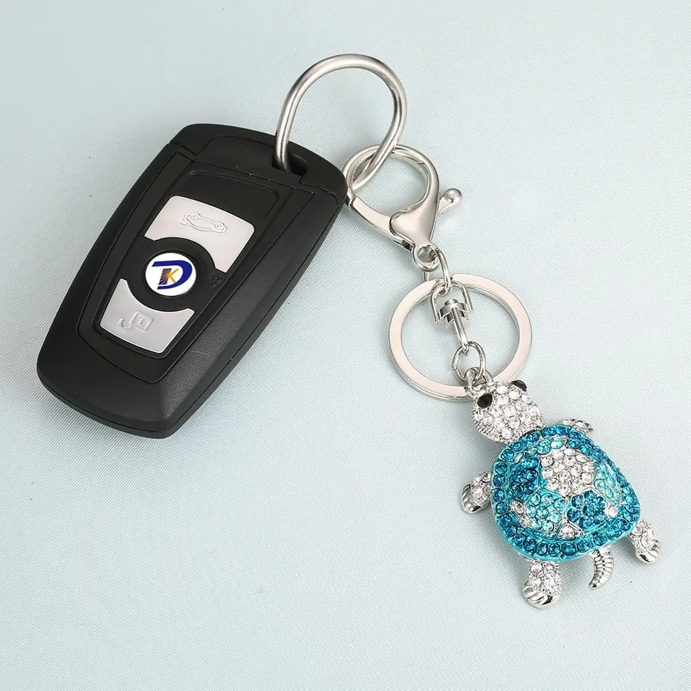 

Rhinestone Funny Tortoise Pendant Key Chain Car Key Ring Holder Bag Keychain Gift For Girls Key Chains Best Gift